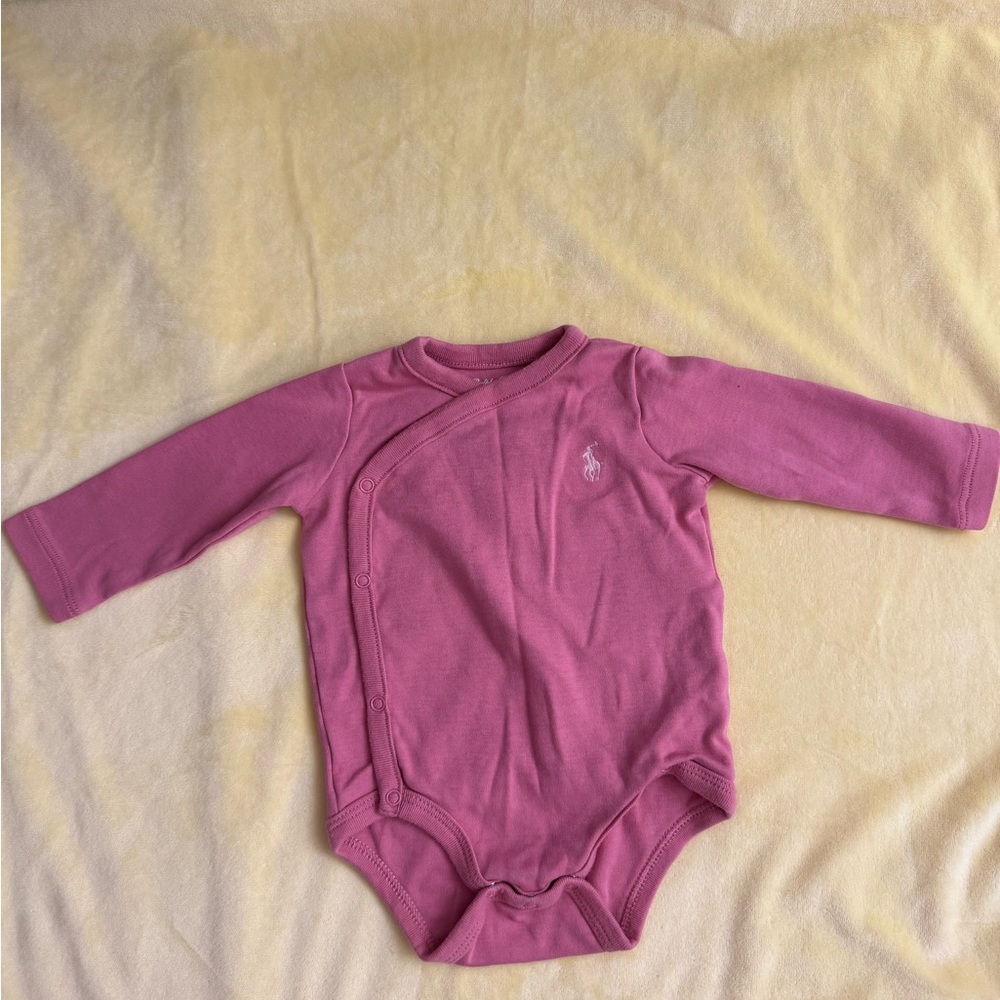 Ralph Lauren Pink Bodysuit One Piece with Soft Stretch Fabric